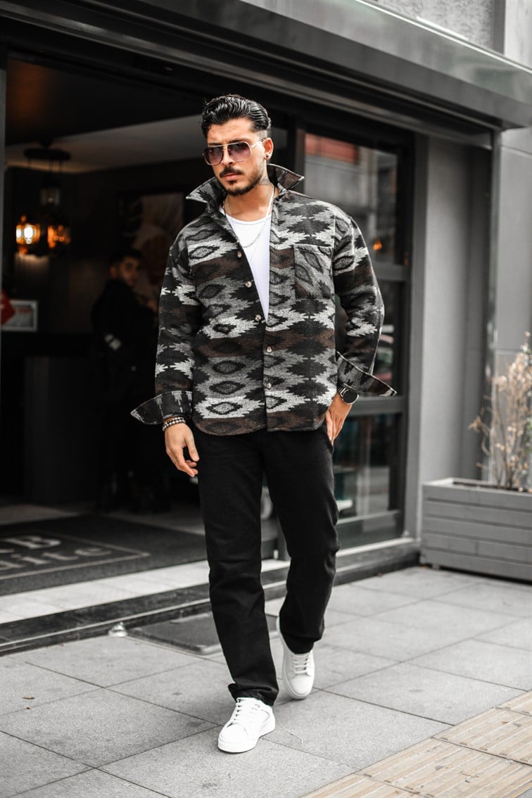Klon Detaylı Oduncu Oversize Gömlek