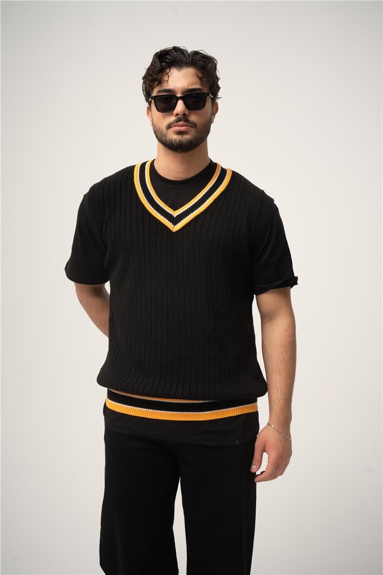Knit Sıfır Kol Siyah