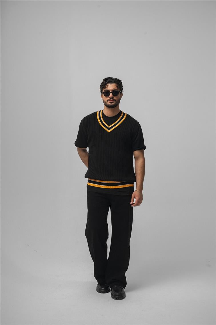 Knit Sıfır Kol Siyah