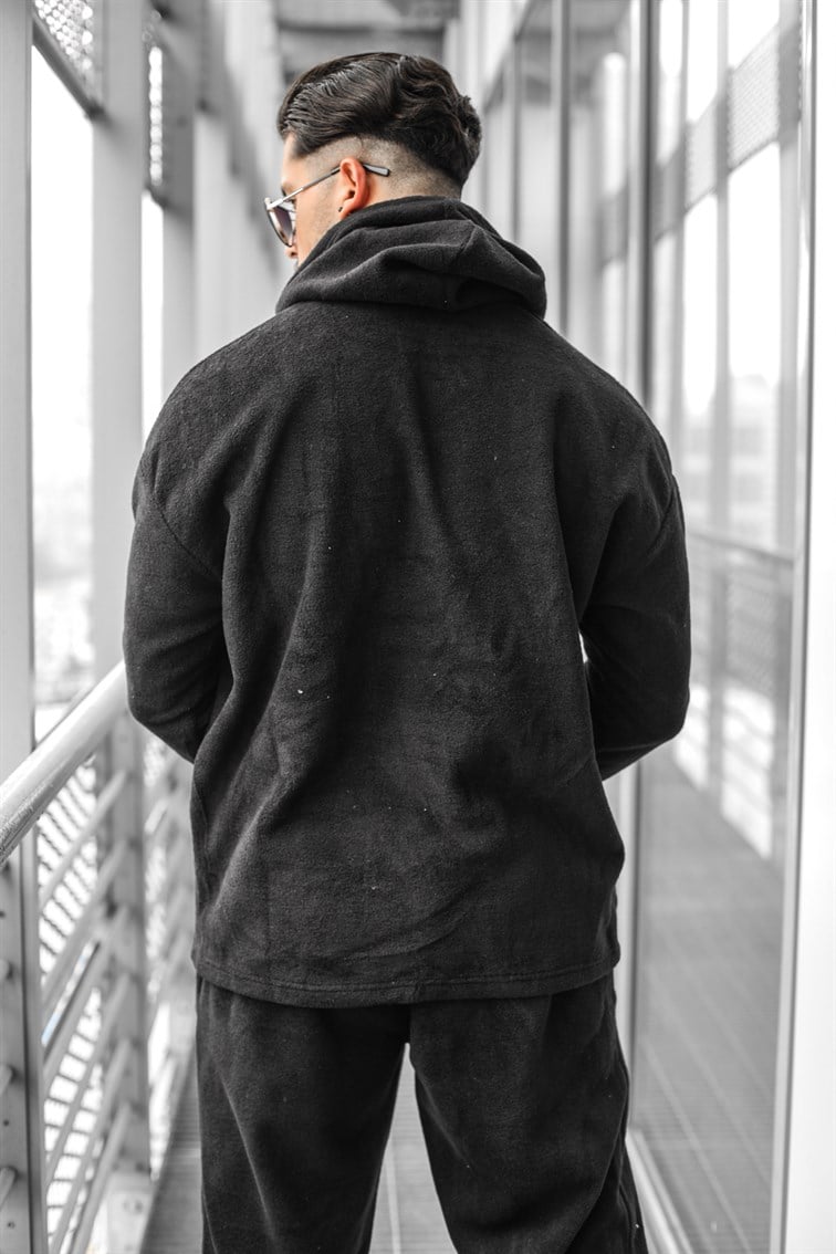 Kolu Lastikli Kapüşonlu Oversize Sweatshirt