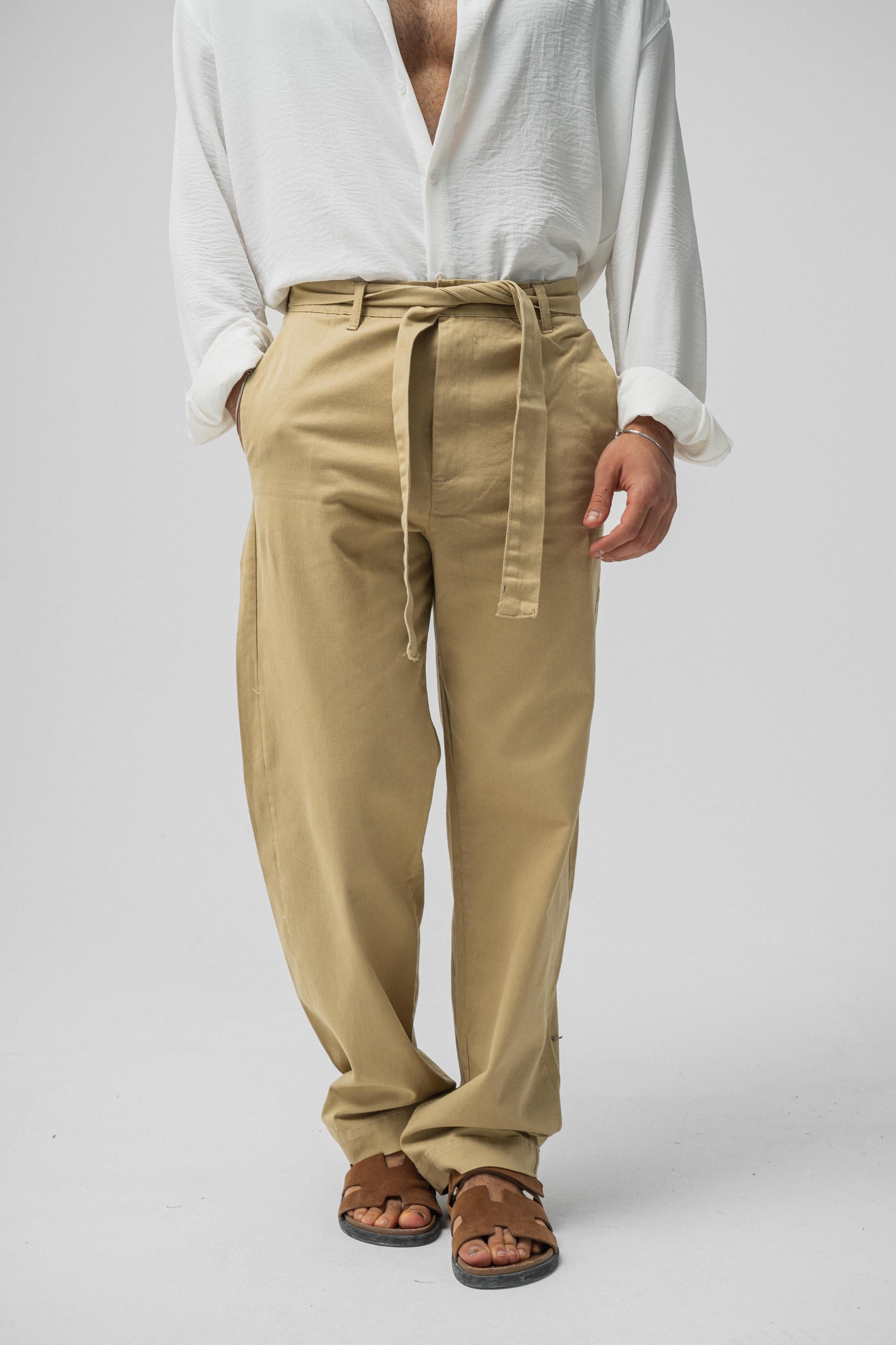 Kuşaklı Baggy Pantolon Mint