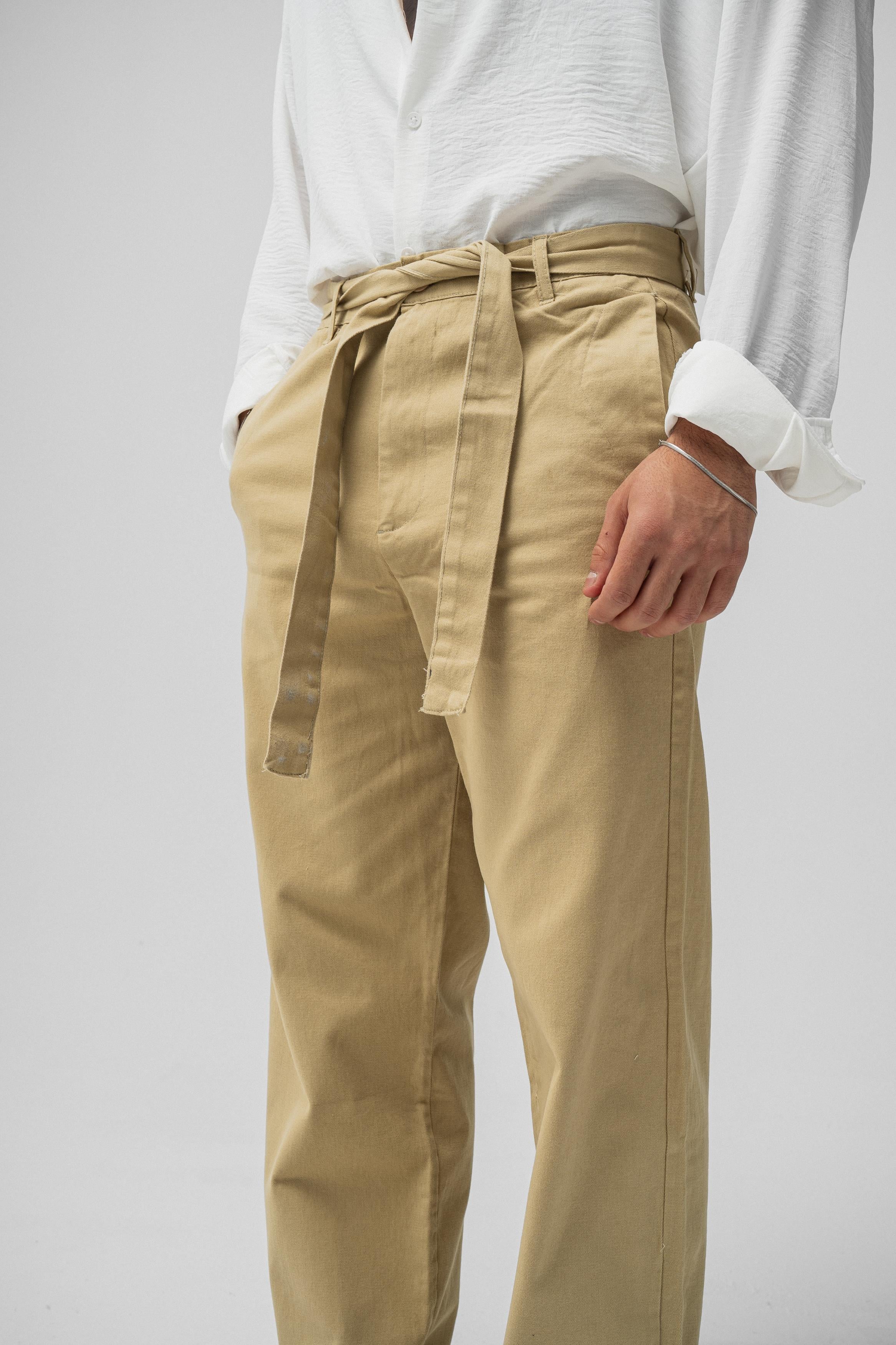 Kuşaklı Baggy Pantolon Mint