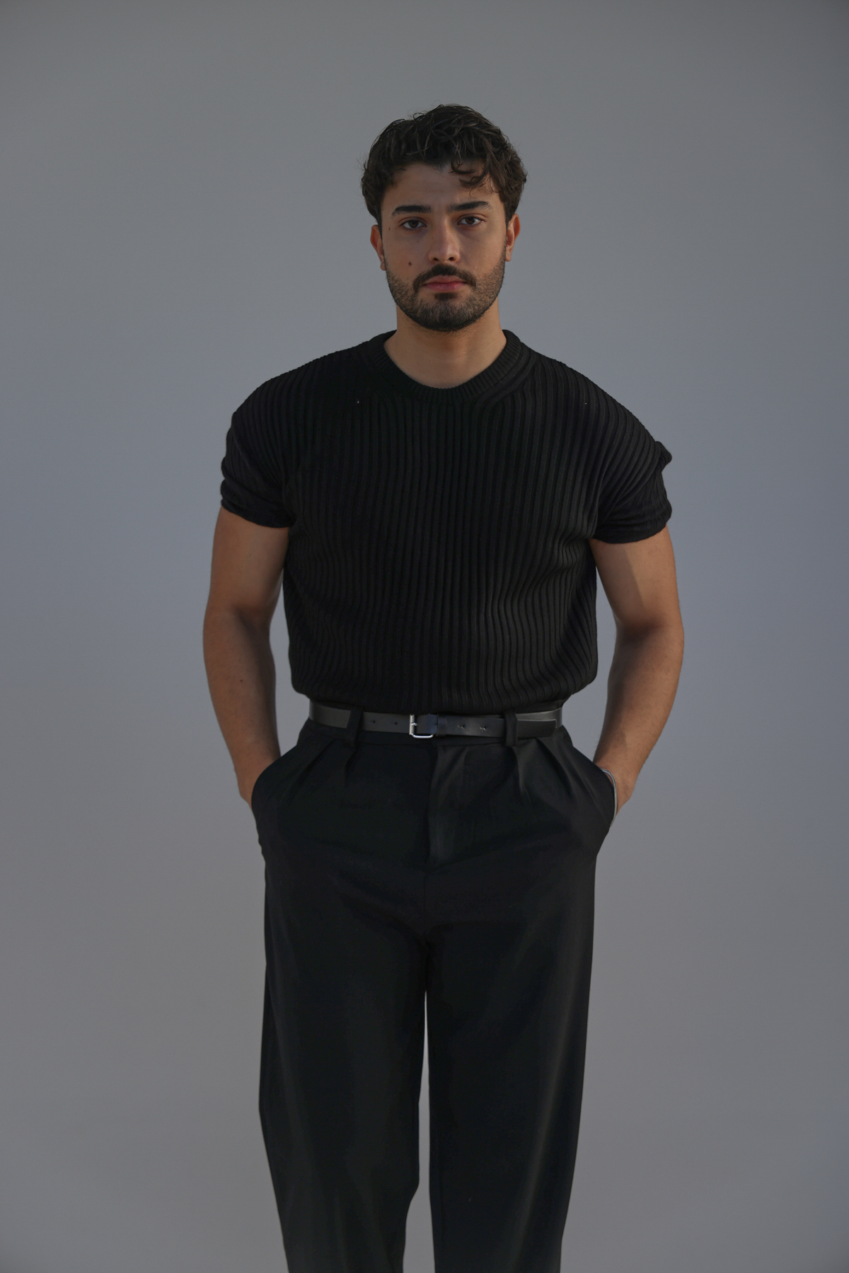 Loose Fit Oversize Triko Tshirt Siyah