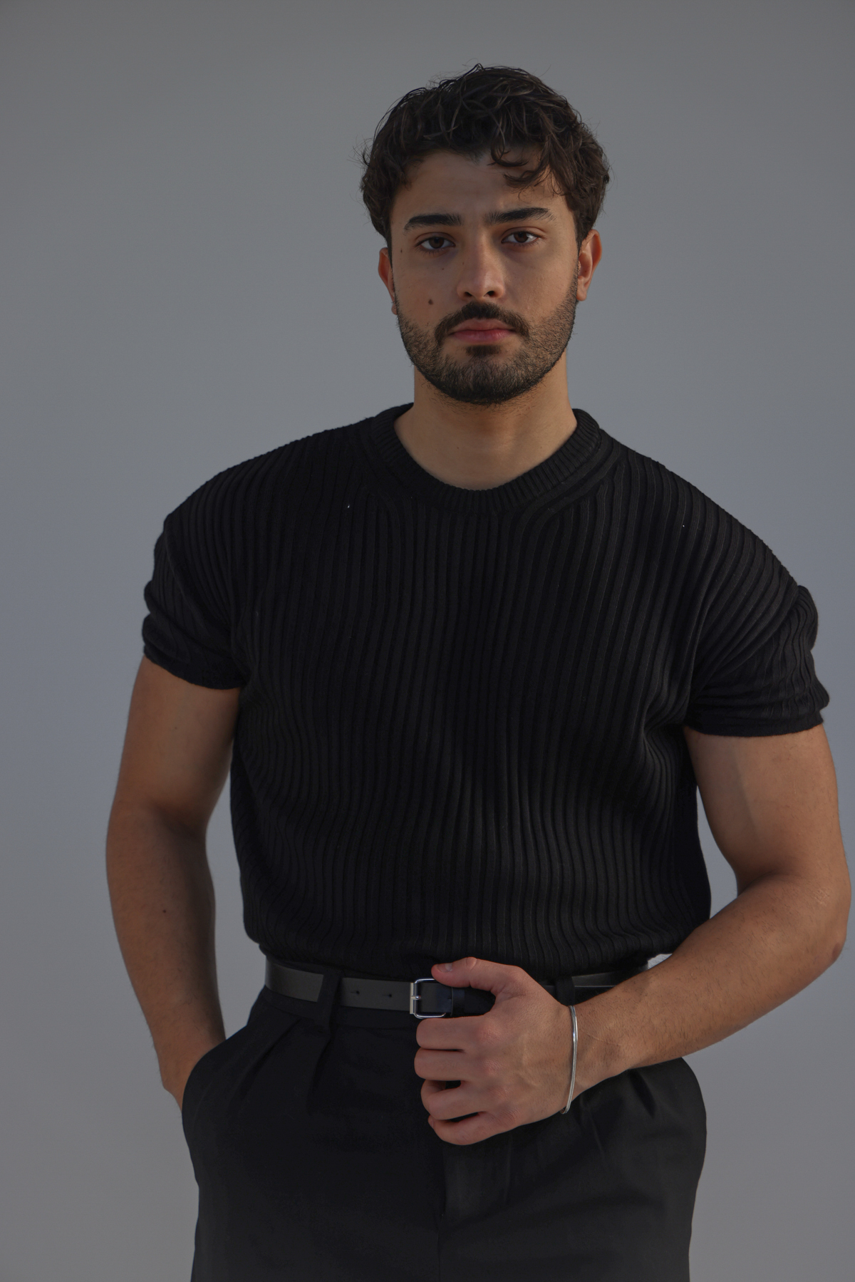 Loose Fit Oversize Triko Tshirt Siyah