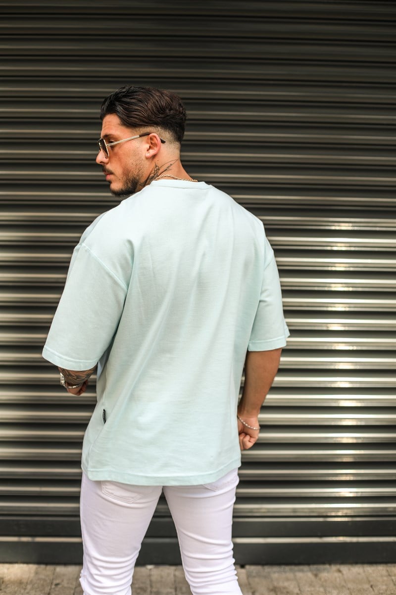 Minimal Baskılı Super Oversize T-Shirt