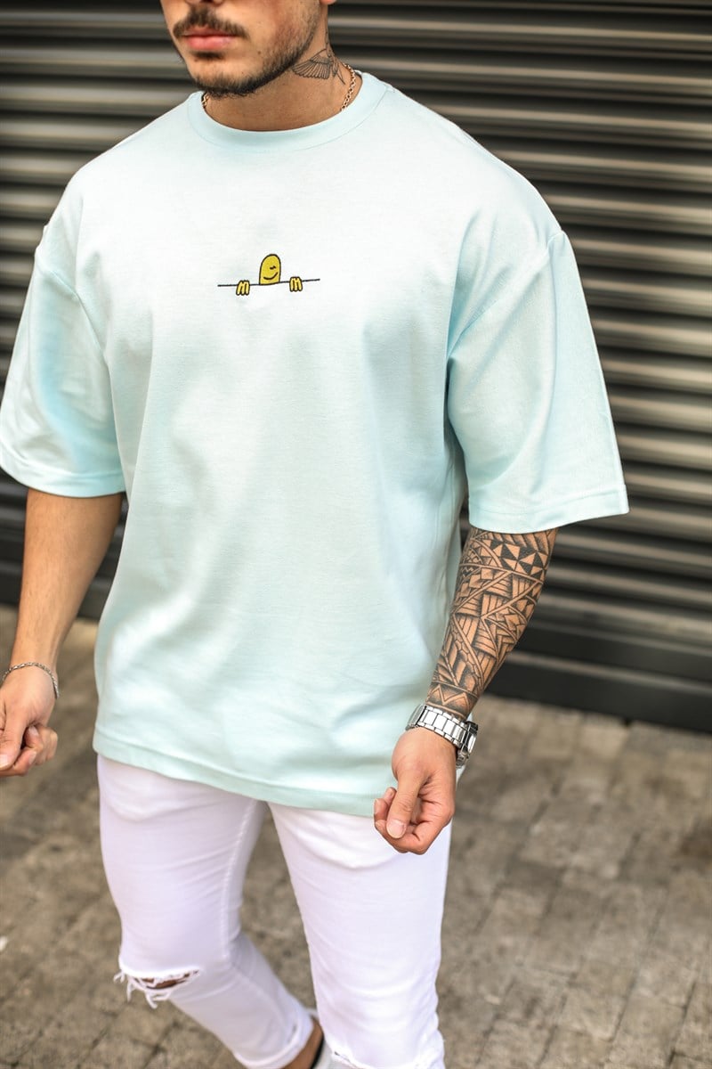 Minimal Baskılı Super Oversize T-Shirt