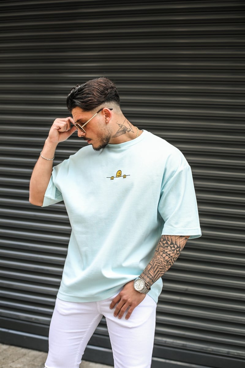Minimal Baskılı Super Oversize T-Shirt