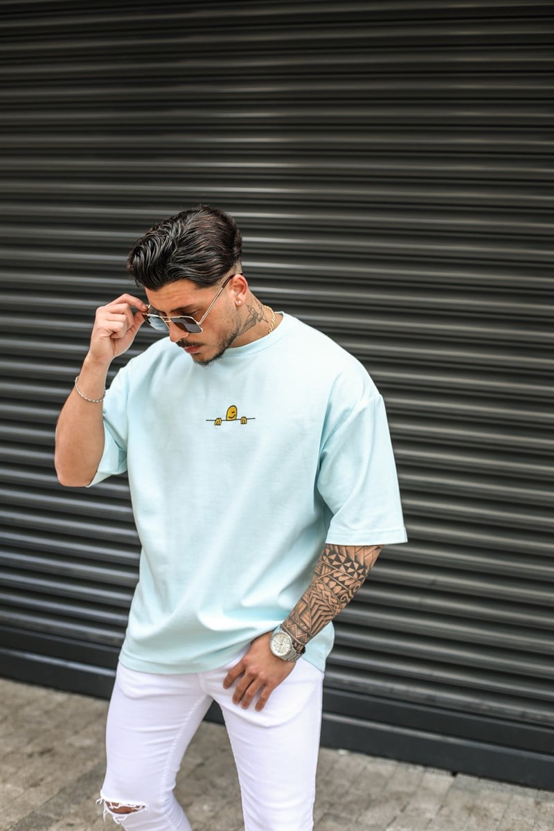 Minimal Baskılı Super Oversize T-Shirt