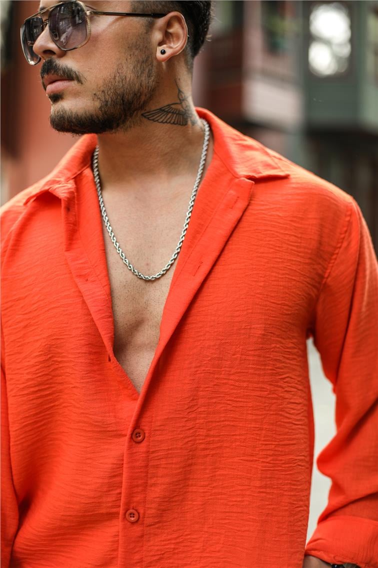 Non Iron Oversize Gömlek Kırmızı