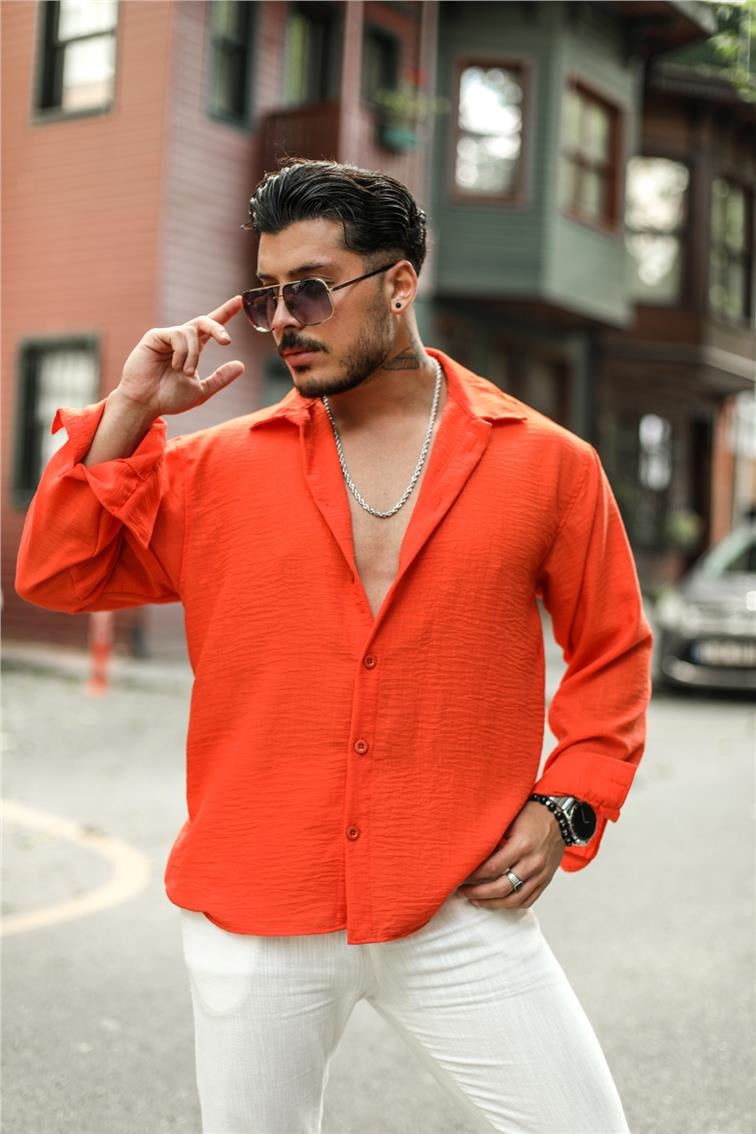 Non Iron Oversize Gömlek Kırmızı