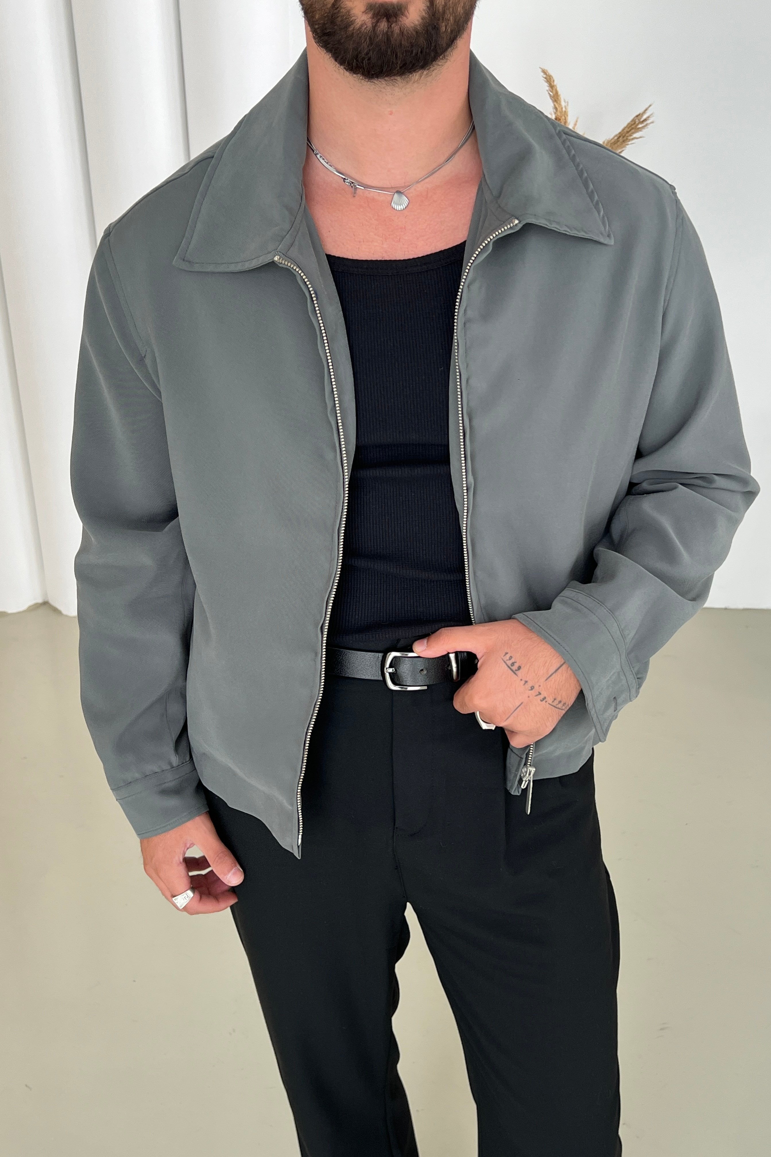 Nw Modal Oversize Ceket Yeşil
