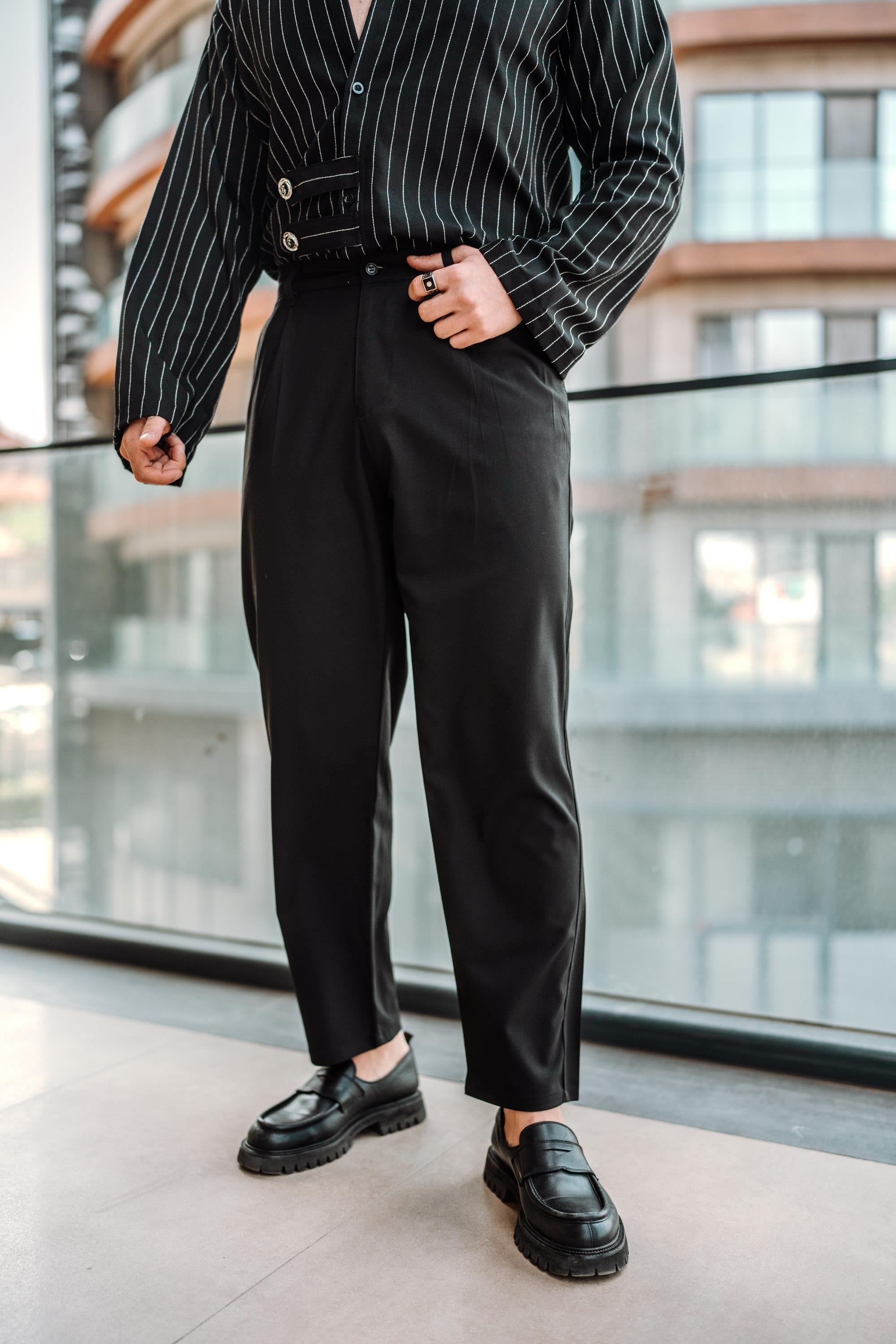 OUTFİT-MAN Mom Pantolon Siyah