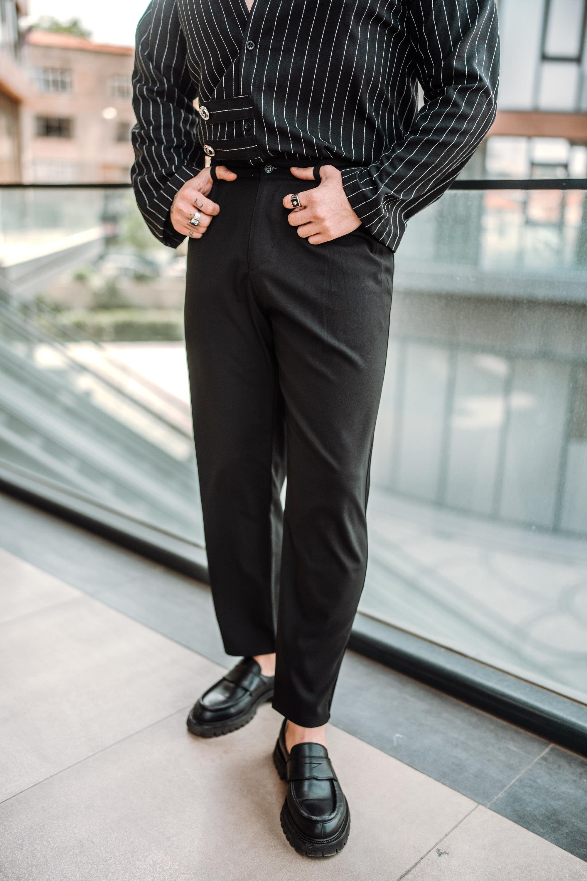 OUTFİT-MAN Mom Pantolon Siyah