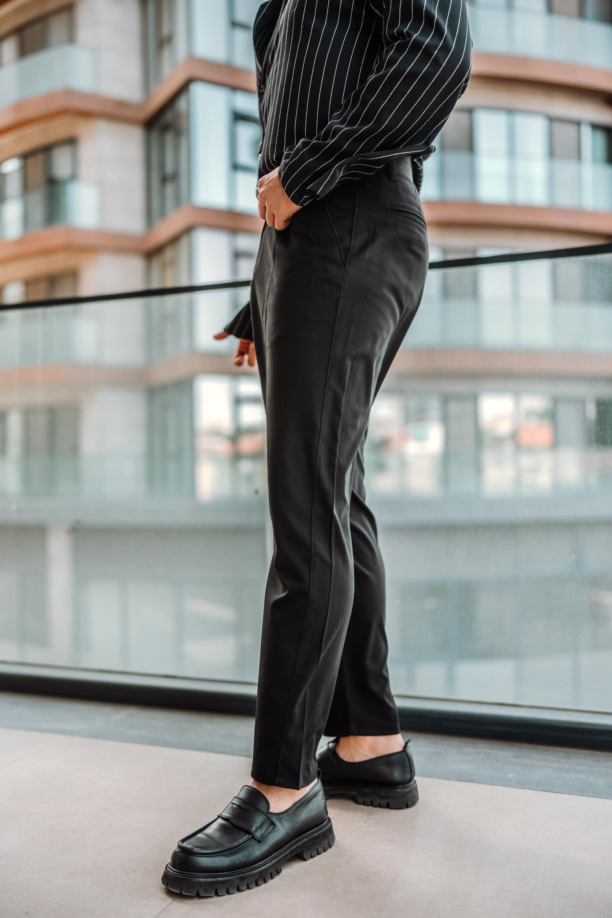 OUTFİT-MAN Mom Pantolon Siyah