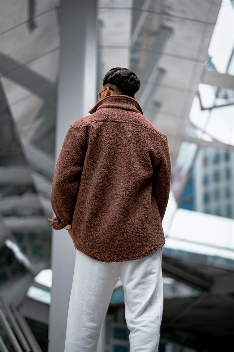 Oversize Basıc Peluş Gömlek / Ceket