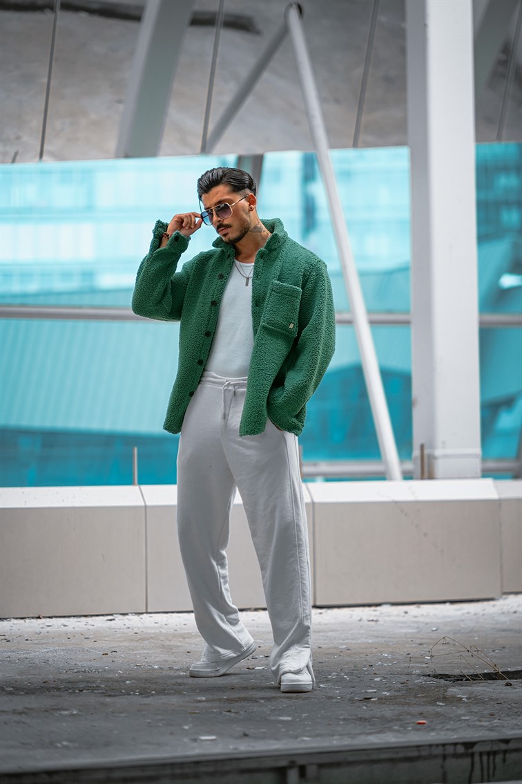 Oversize Basıc Peluş Gömlek / Ceket