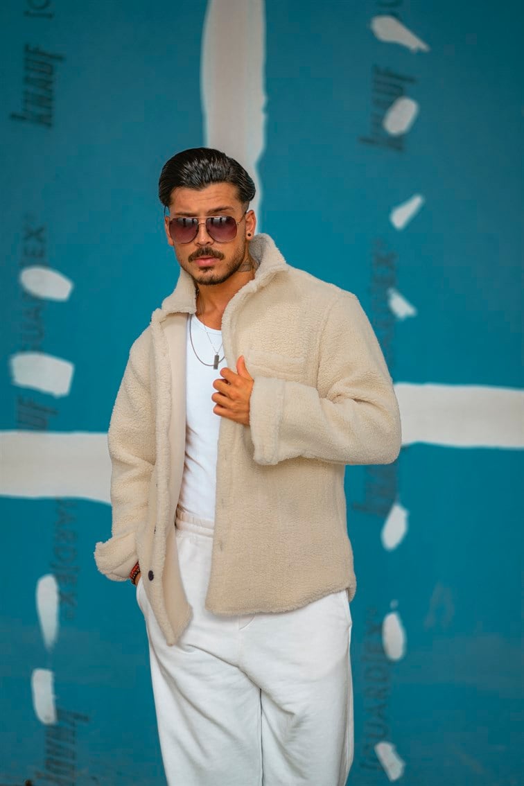 Oversize Basıc Peluş Gömlek / Ceket