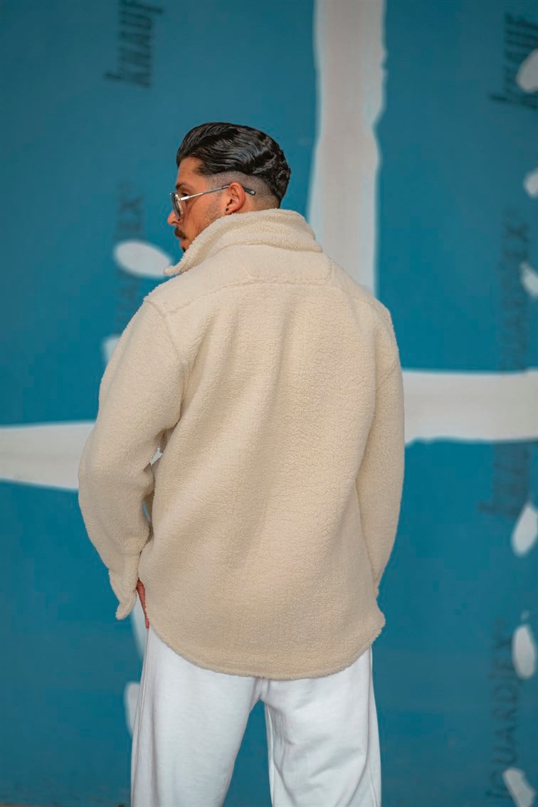 Oversize Basıc Peluş Gömlek / Ceket