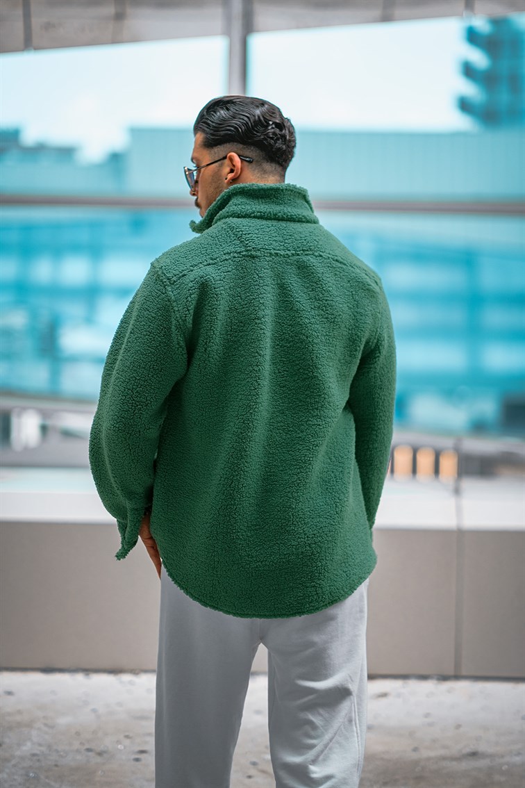 Oversize Basıc Peluş Gömlek / Ceket