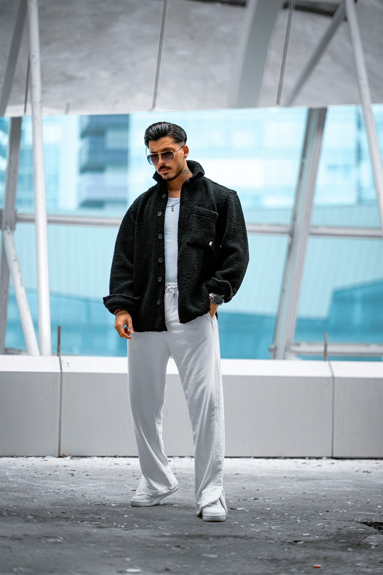 Oversize Basıc Peluş Gömlek / Ceket