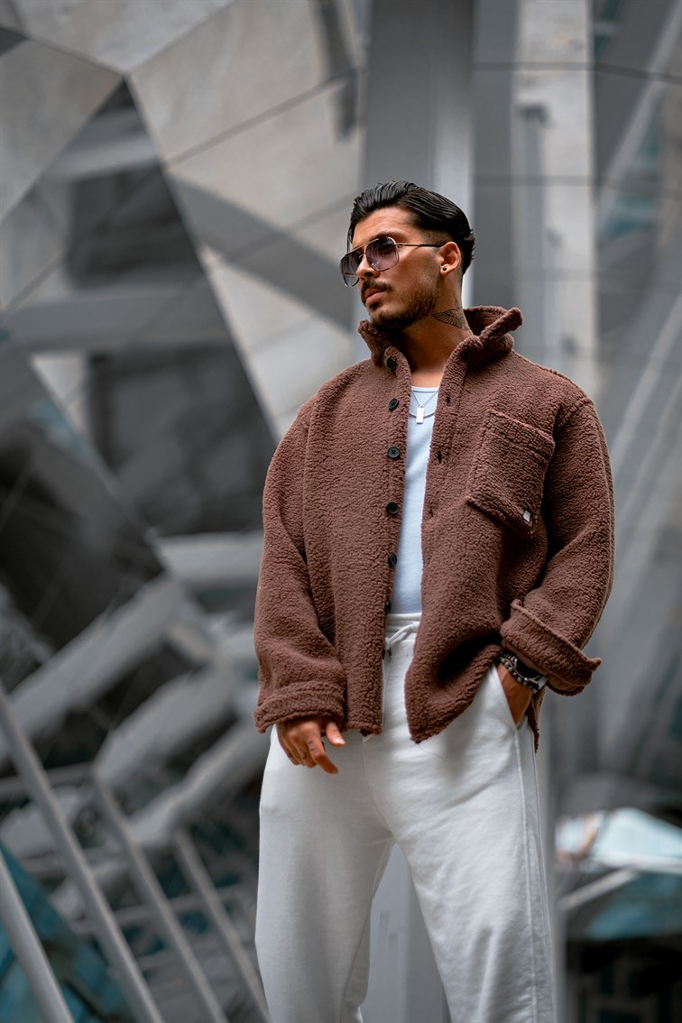 Oversize Basıc Peluş Gömlek / Ceket