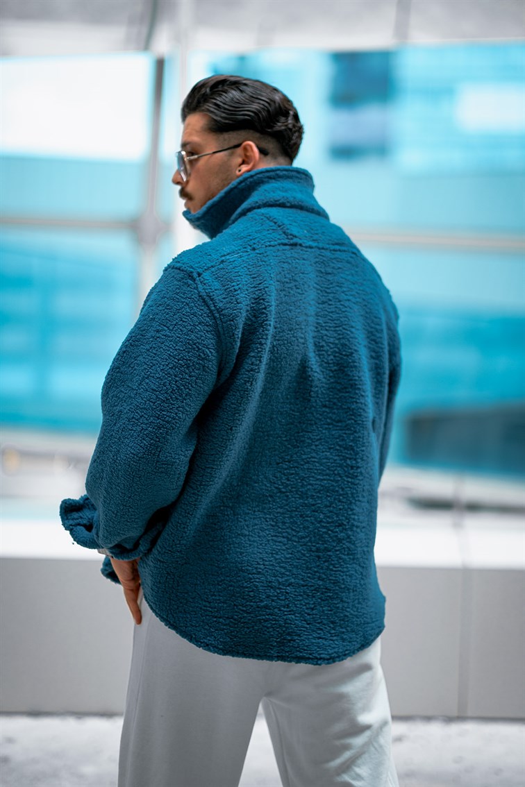 Oversize Basıc Peluş Gömlek / Ceket