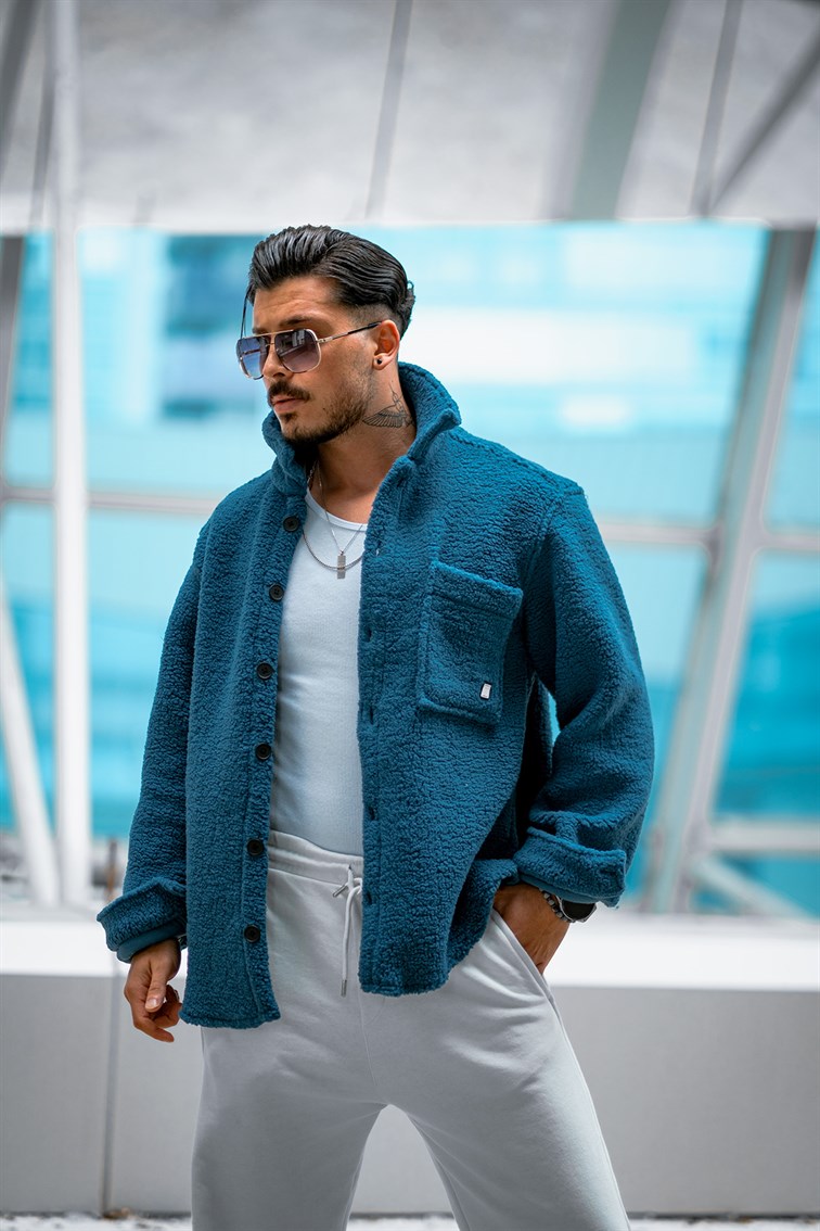 Oversize Basıc Peluş Gömlek / Ceket
