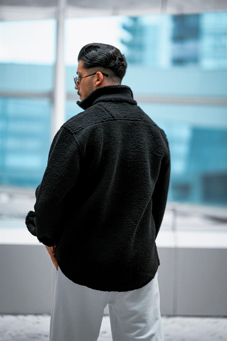 Oversize Basıc Peluş Gömlek / Ceket