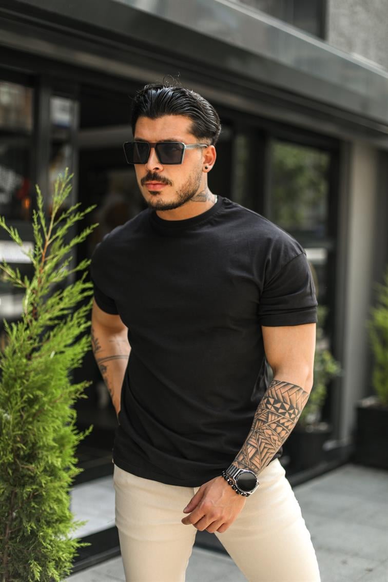 Oversize Basic T-Shirt Siyah
