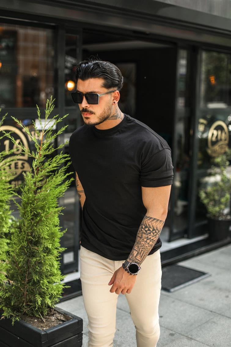Oversize Basic T-Shirt Siyah