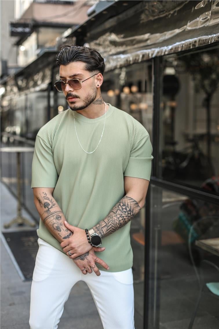 Oversize Rahat Fitilli T-Shirt Mint