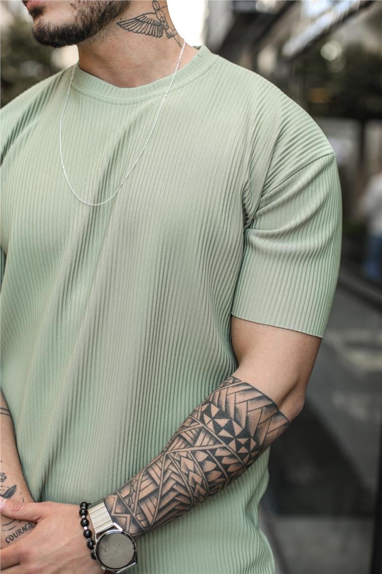 Oversize Rahat Fitilli T-Shirt Mint