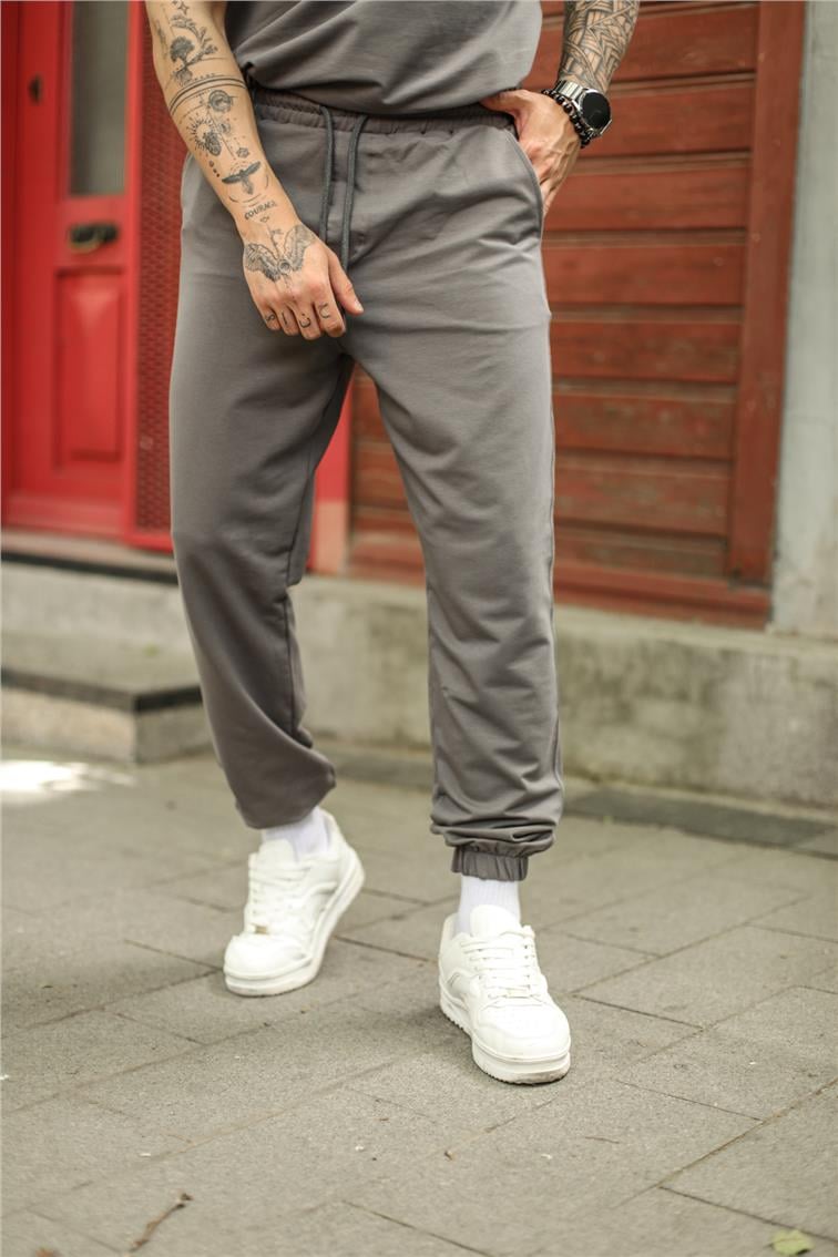 Paçası Lasitili Basic Eşofman Antrasit