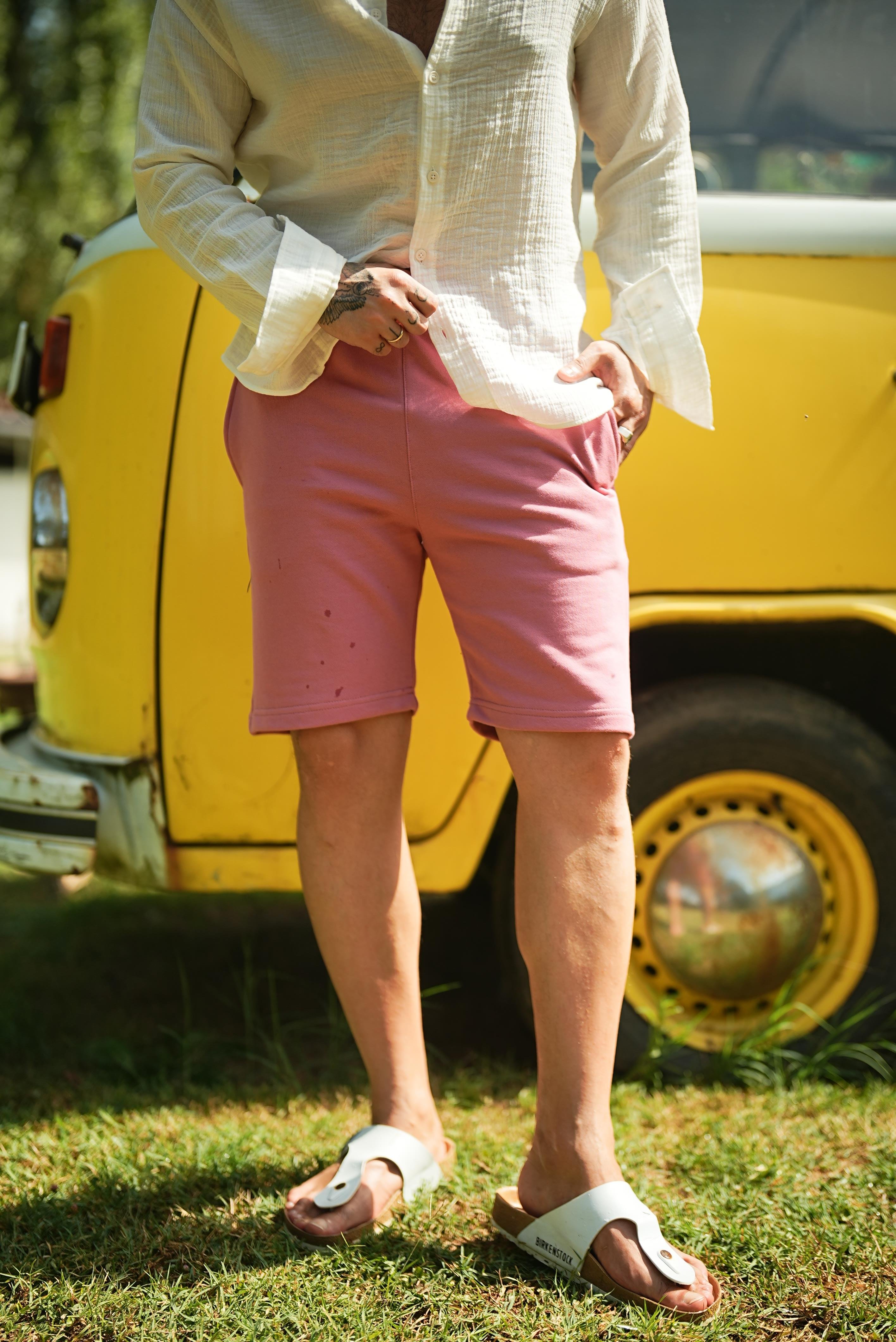 Pamuk Rahat Kalıp Şort Fuşya