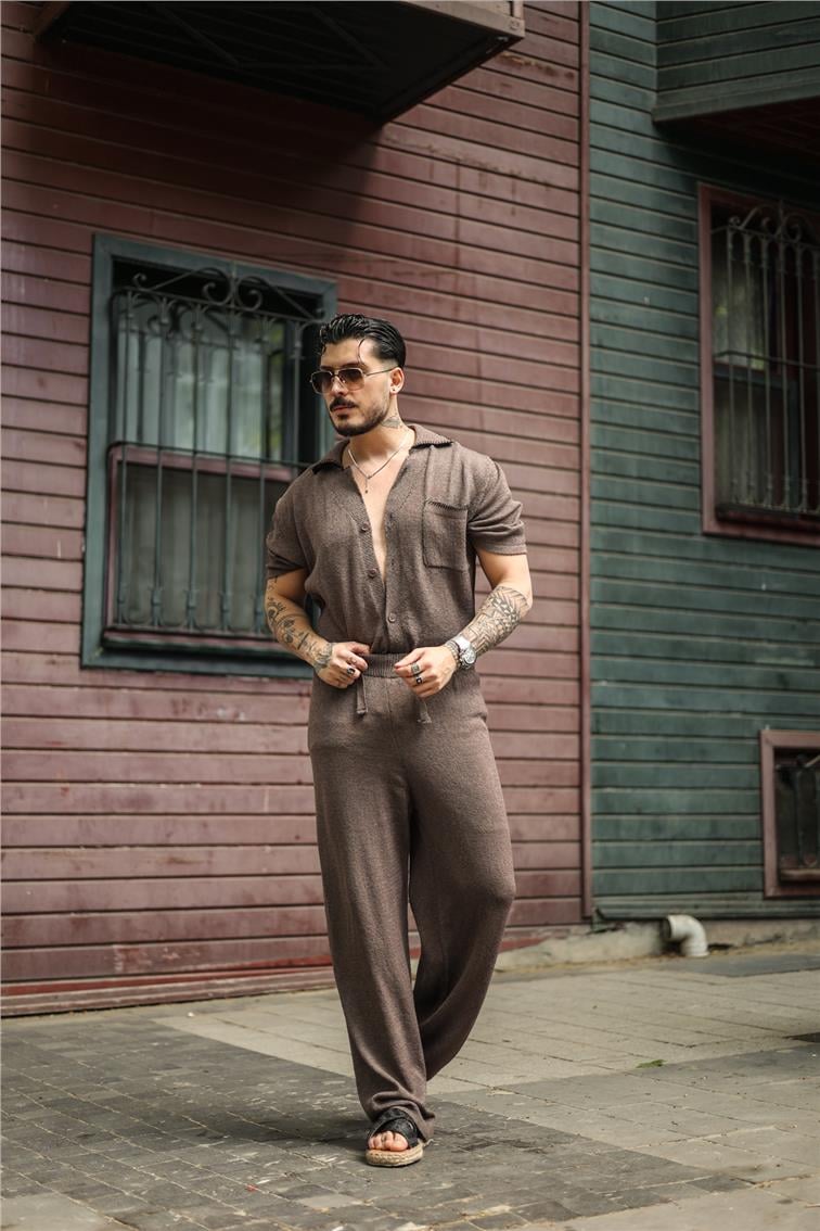 Pamuklu Baggy Pantolon Kahve