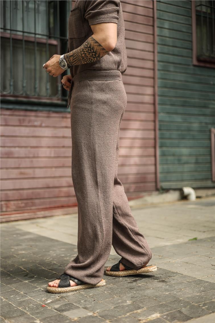 Pamuklu Baggy Pantolon Kahve