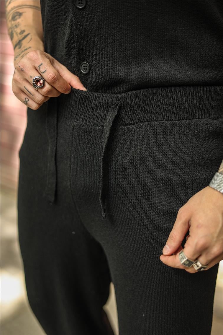 Pamuklu Baggy Pantolon Siyah