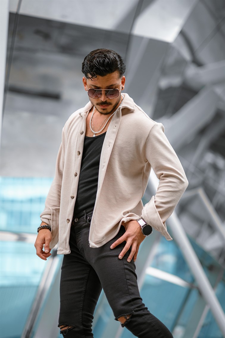 Pamuklu Basıc Oversize Gömlek