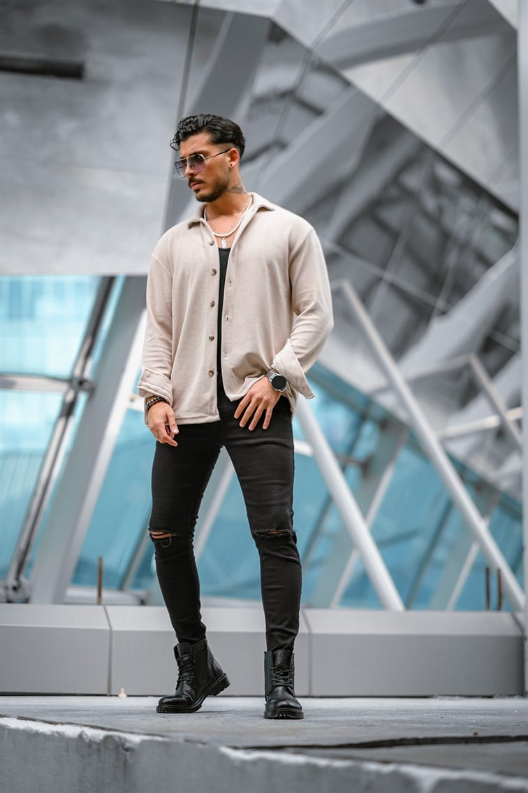 Pamuklu Basıc Oversize Gömlek