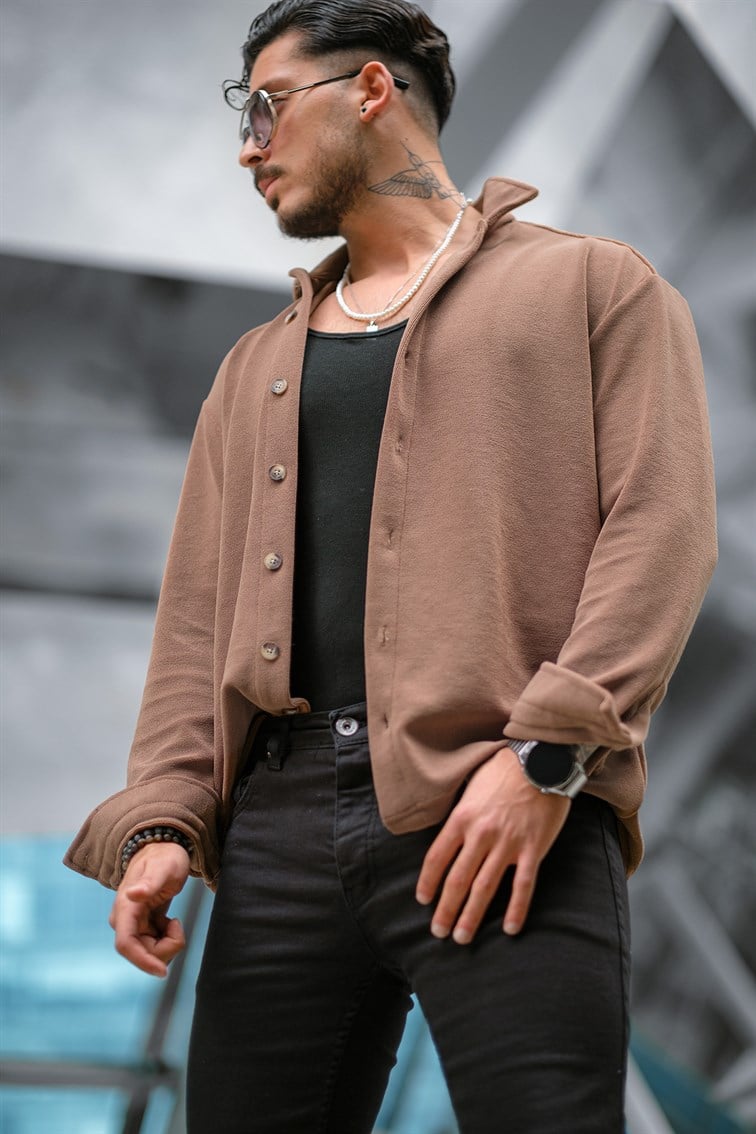 Pamuklu Basıc Oversize Gömlek