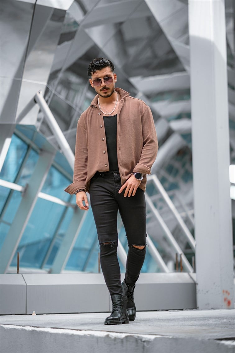 Pamuklu Basıc Oversize Gömlek