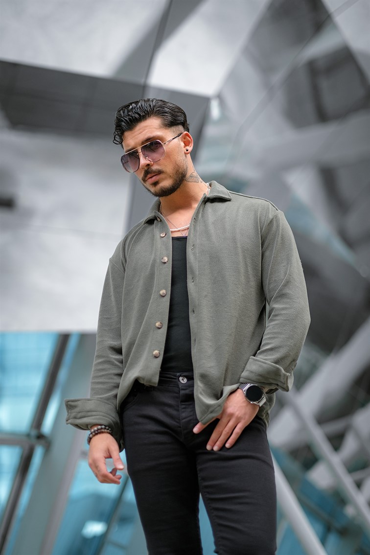 Pamuklu Basıc Oversize Gömlek