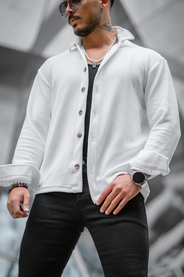 Pamuklu Basıc Oversize Gömlek