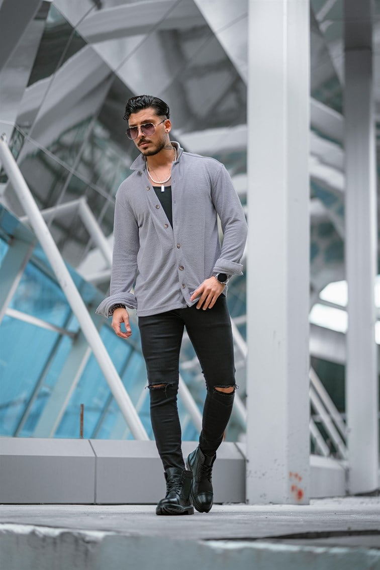 Pamuklu Basıc Oversize Gömlek