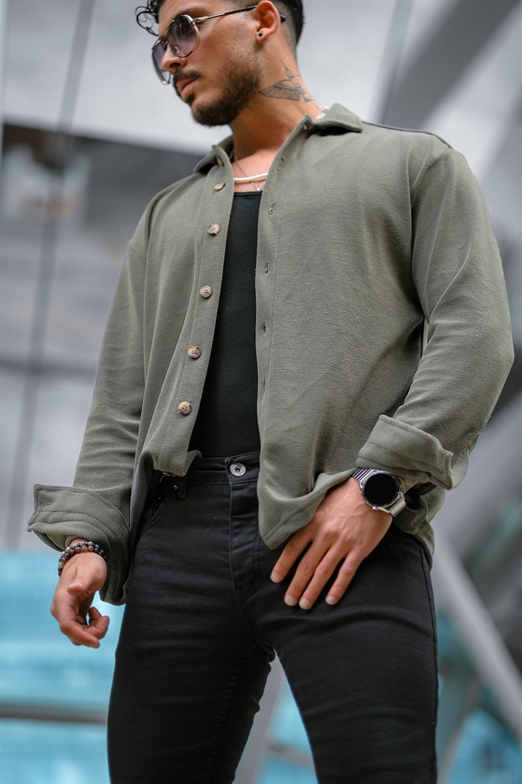 Pamuklu Basıc Oversize Gömlek