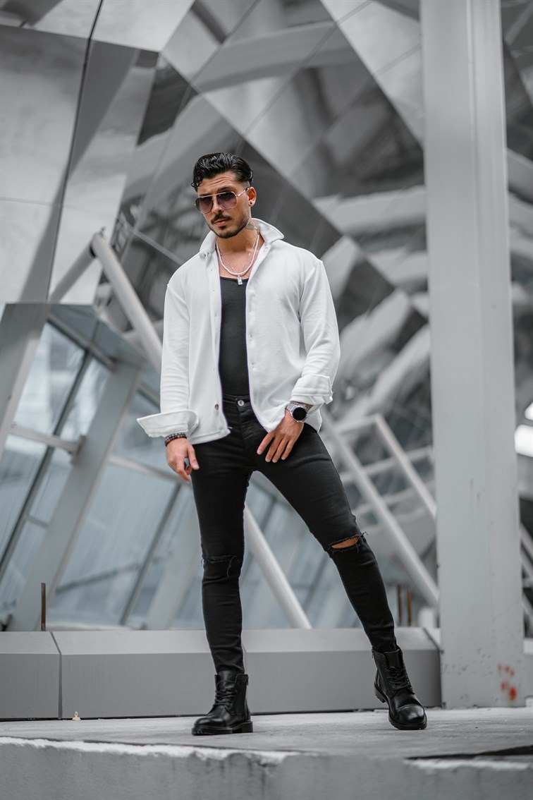 Pamuklu Basıc Oversize Gömlek