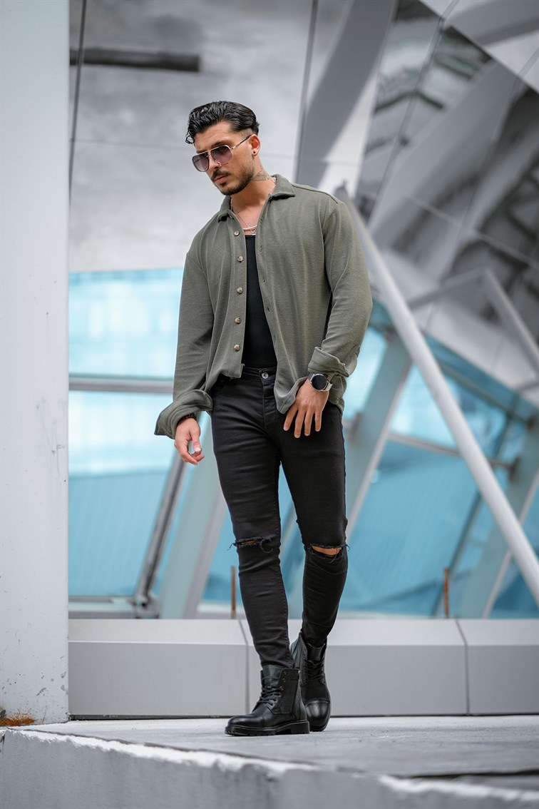 Pamuklu Basıc Oversize Gömlek