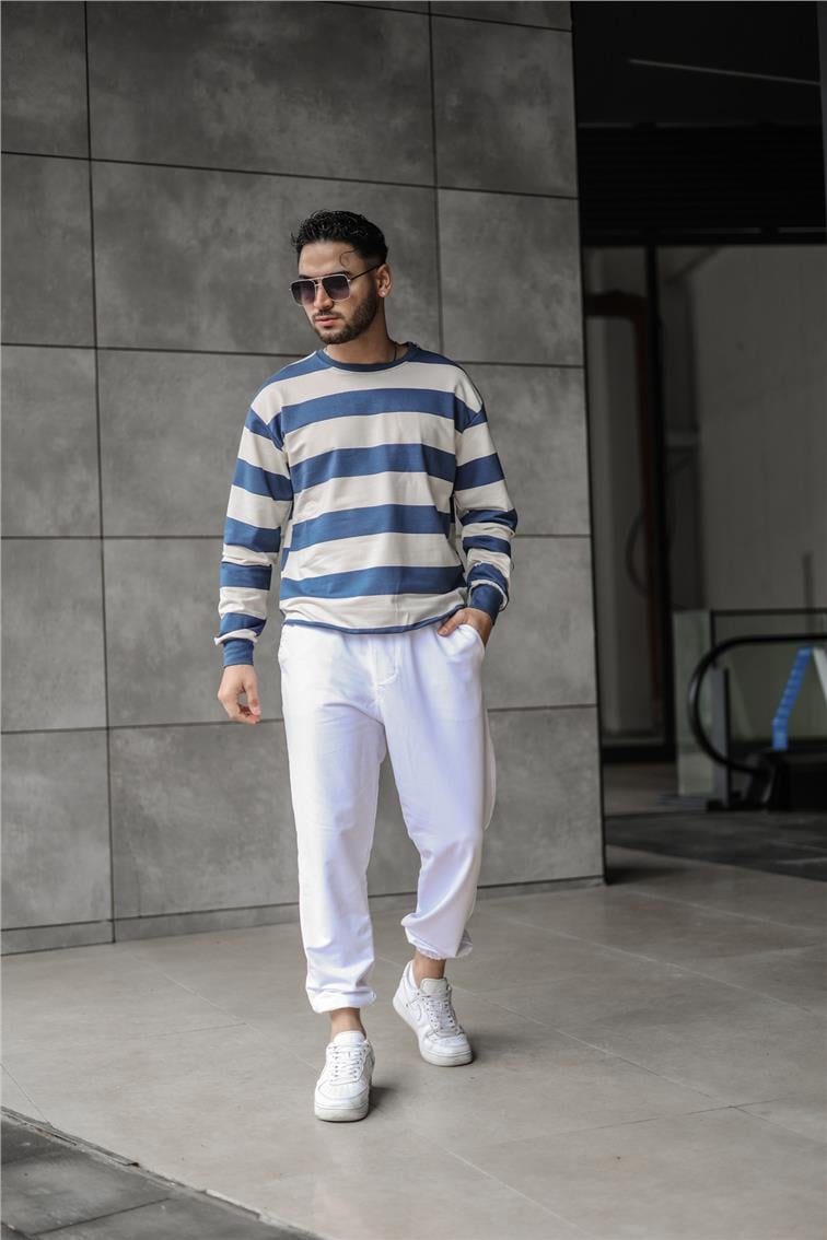 Paralel Overisze Sweatshirt Koyu Mavi
