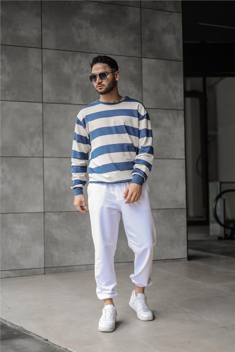 Paralel Overisze Sweatshirt Koyu Mavi