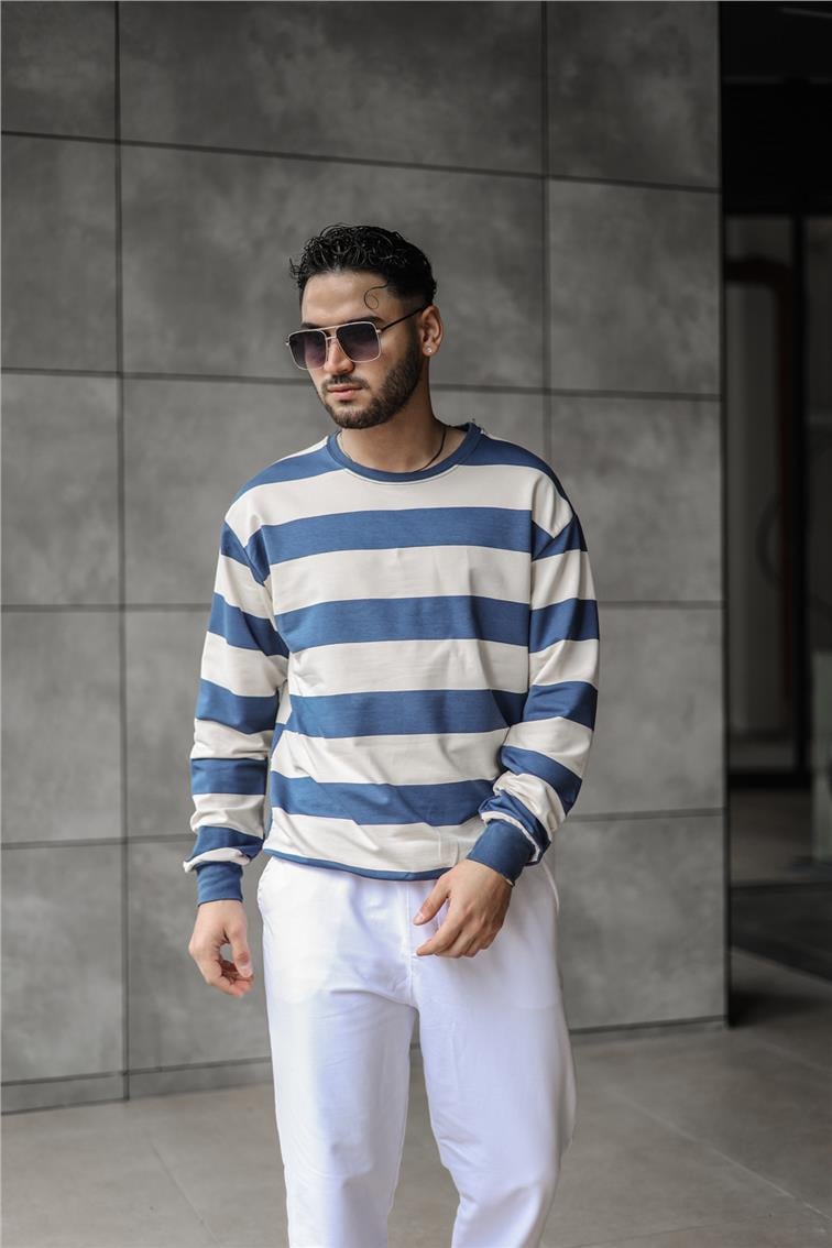 Paralel Overisze Sweatshirt Koyu Mavi